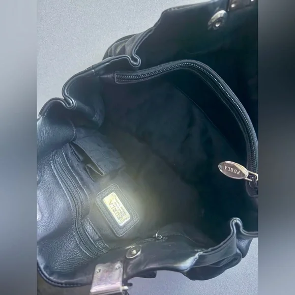 Furla Leather Logo Ribbon Hand Tote Bag - Picture 8 of 16